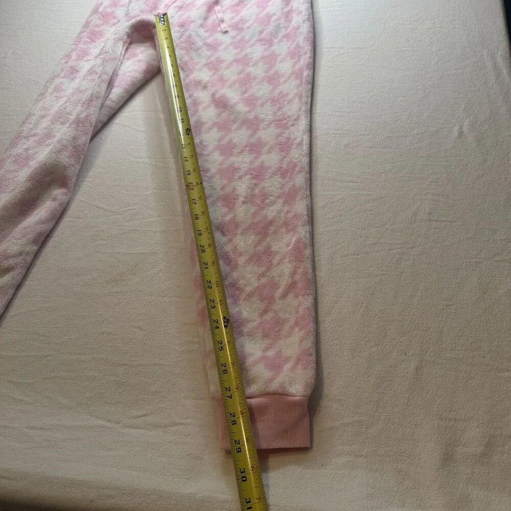 JOYSPUN Women’s Plush Pink Fleece Sleep Jogger Pants Pajama Bottoms Size XS(0-2)